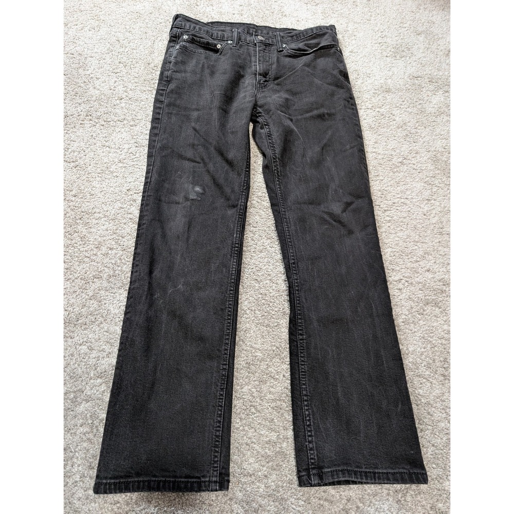 Levi's Jeans Mens 34x32 Black 514 Straight Fit Denim Pants Classic Casual Rugged